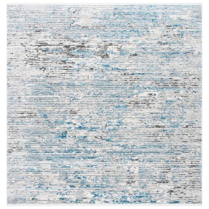 Branchville Performance Abstract Rug, Square 6'7"