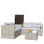 Ensemble de canapé modulaire d'extérieur pour patio avec boîte de rangement