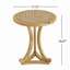 Table d'appoint ronde en bois - Table de bout élégante à base courbée pour le salon, la chambre à coucher ou le patio