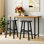 Ensemble de 2 tabourets de bar en PEHD de 29 po pour l'extérieur, en résine durable, résistants aux intempéries et ergonomiques