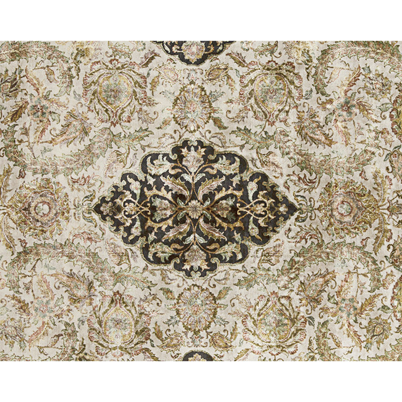 Tapis gris et noir noué à la main de haute qualité