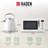 Haden Heritage Microwave Oven Bundled with Retro Electric Tea Kettle Kitchen Set