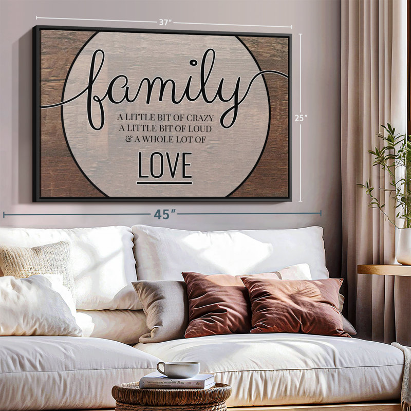 " Family Love Quote ", 37" H x 25" W