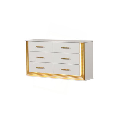 Contemporary Style 6-Drawer Dresser Made With Wood(Includes Only Dresser)