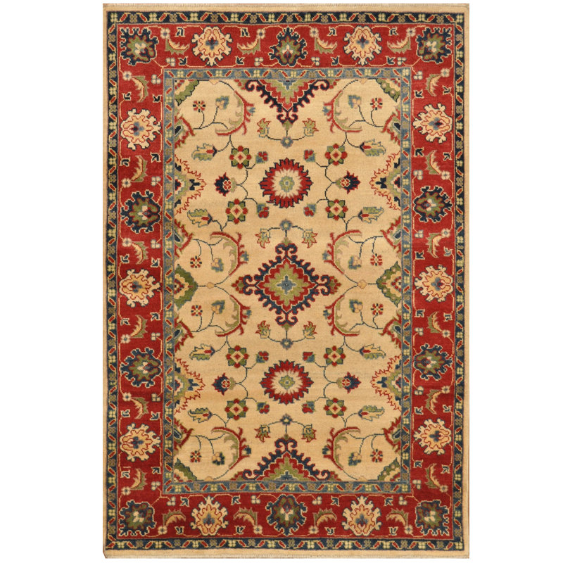 Tapis en laine Kazak fabriqué à la main Azusa