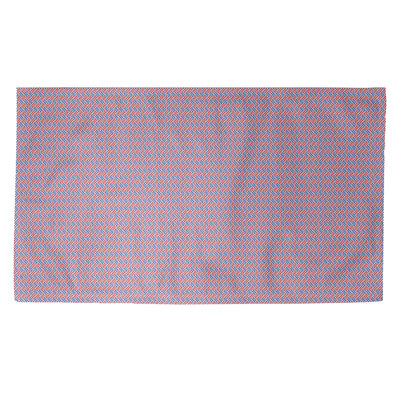 Tapis de zone rouge/bleu fait main