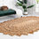 Tapis ovale en jute tissé à la machine