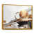 Toile avec cadre flottant or