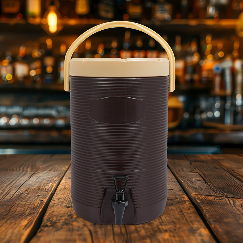 Distributeur de boissons chaudes et froides 4,07 gallons, Brun