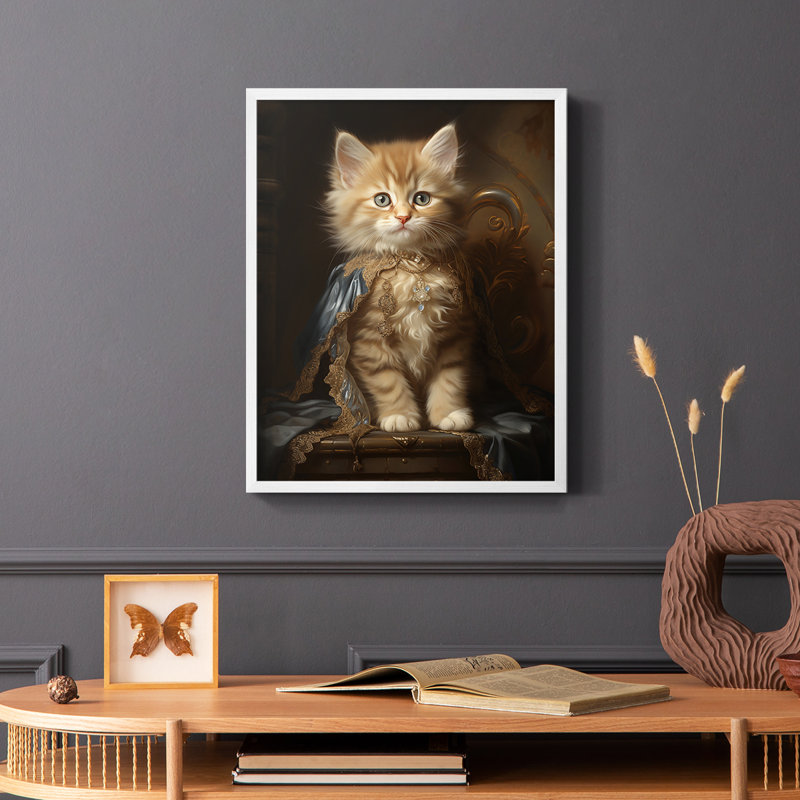 ANIMALS Series CXCIV - reproduction encadrée de qualité supérieure - prête à être accrochée - aucun clou requis, Blanc