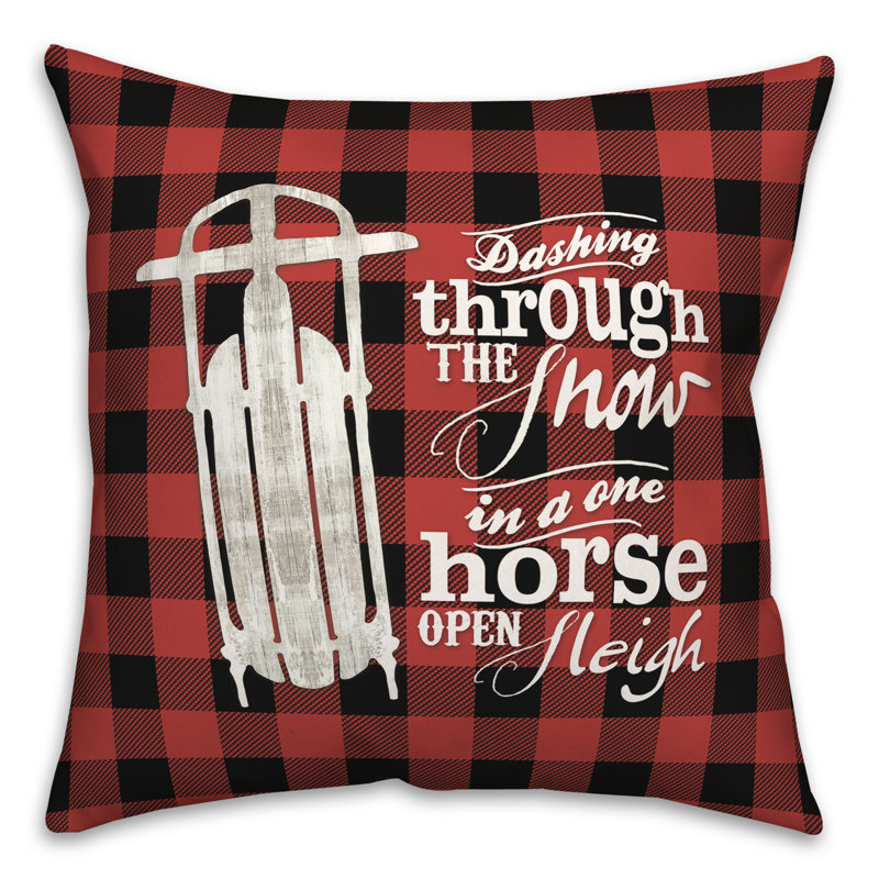 Plaid Throw Pillow, 18" x 18"