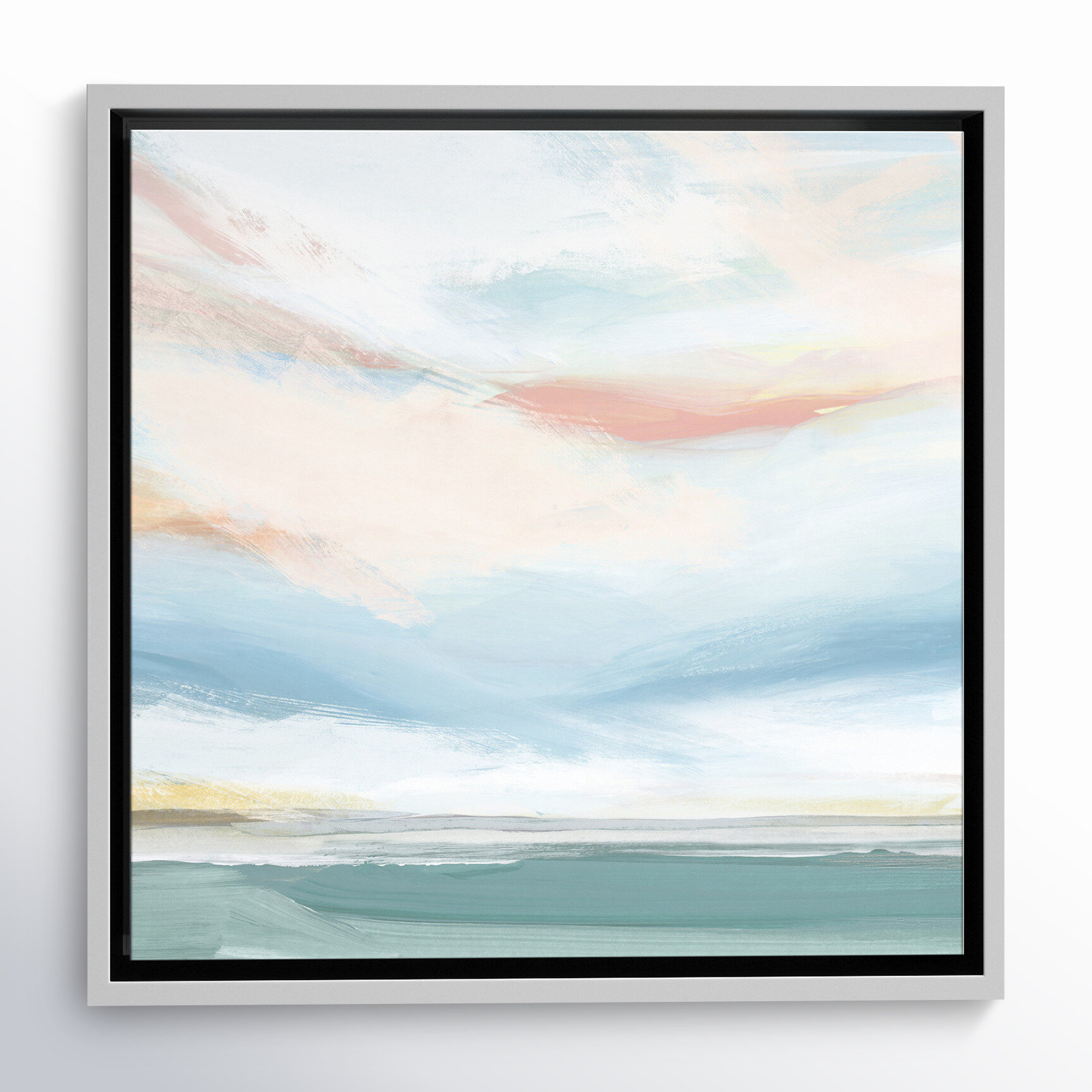 Delphi "Sweetness I" Painting by Isabelle Z, Silver Framed Canvas, 13.5" H x 13.5" W x 2" D