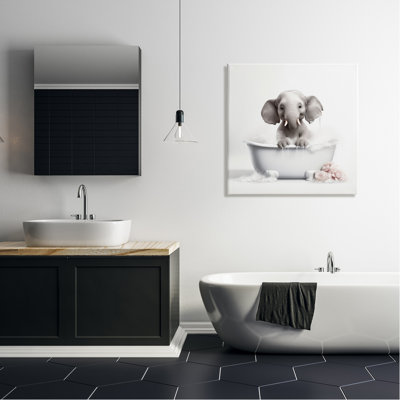Baignoire pour bébé éléphant Az-251-Canvas Stupell Industries par Lazar Studio