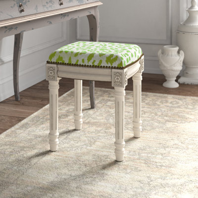 Jaxson Solid Wood Vanity Stool by Kelly Clarkson Home