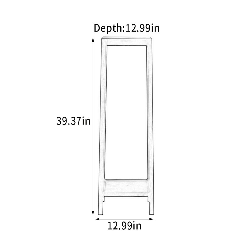 Solid Wood Double Layer Plant Stand, 39.37" H x 12.99" L x 12.99" D