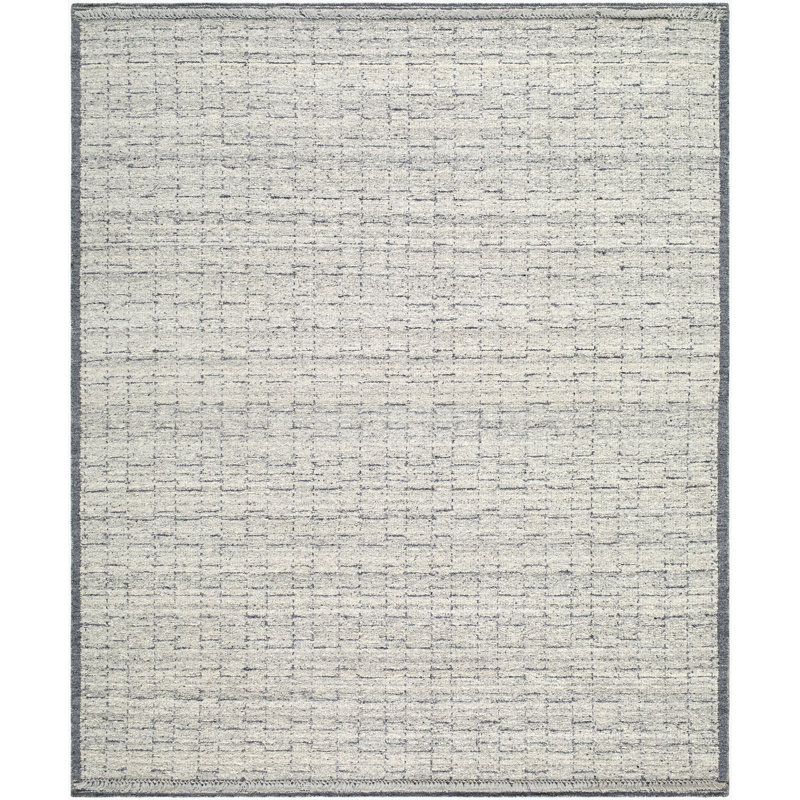 Opus Hand Woven Cotton and Wool Area Rug, Gray, Rectangle 10' x 14'