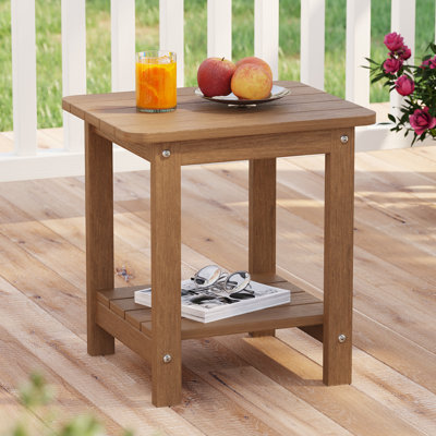 Patio Outdoor Adirondack Plastic/Resin Side Table Weather Resistant End Table