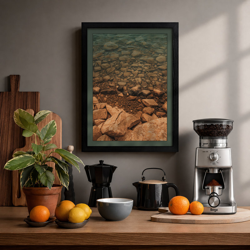 Shallow Waters Coastal - Print, Black, A3 - 42.0 x 29.7 cm