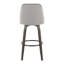 Tabouret de bar clouté 30 po à hauteur fixe avec pieds en bois cintré et repose-pieds rond - ensemble de 2-109576231-109576230