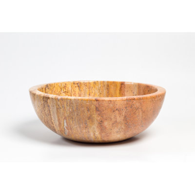 Natural Stone Vessel Bathroom Sink Isidro Peach Travertine
