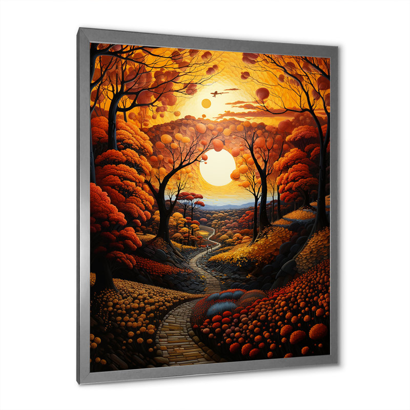«Basiran Countryside Autumnal Canopy Patchwork III», reproduction sur toile, H 40 po x l 30 po x P 1,5 po