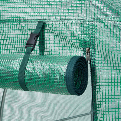 Walk-in Tunnel Greenhouse Galvanized Frame PE Cover