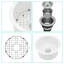 Évier de cuisine circulaire à double fixation en céramique avec drain et grille