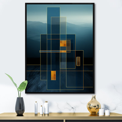 Blue Tower Collages - Abstract Collages, art mural