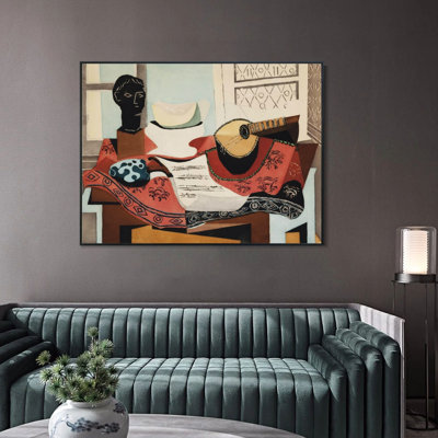Encadré sur toile, estampe numérique, série Art # 415 par Pablo Picasso, art mural, salon, bureau à domicile, décorations