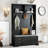 Hall Tree With Storage,Entryway Hall Tree With Bench And Doors,Hall Tree With Bench And Shoe Storage For Home-1435592485