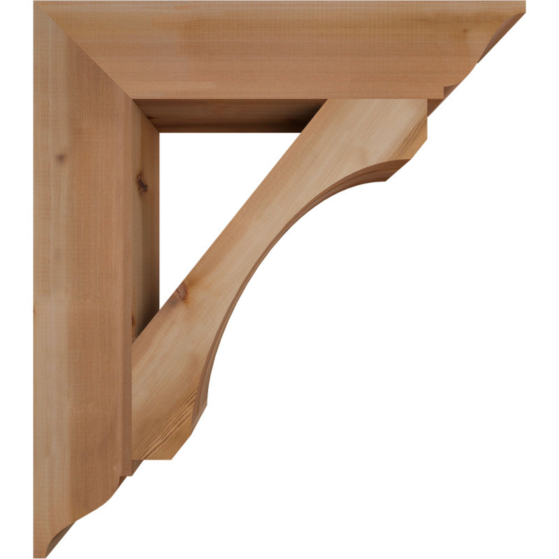 Support en bois rustique traditionnel BKTLEC01, Cèdre rouge de l'Ouest (lisse), H 34 po x l 5,5 po x P 30 po