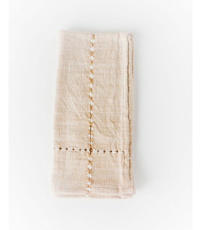 Ensemble de 4 serviettes en coton, Beige