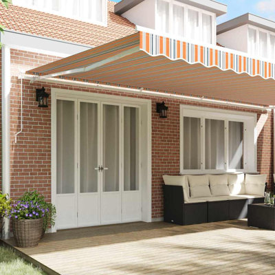 VidaXL Polyester Cover Retractable Patio Awning