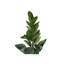 Plante artificielle, 20 po de hauteur, Zz, intérieur, faux, faux, table, verdure, pot, véritable touche décorative, feuilles vertes, pot de ciment gris