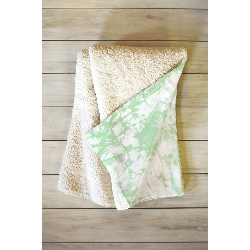 Couverture batik en grésilleté, L 60 po x l 50 po, Vert