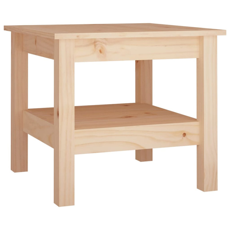 Kayliyah Solid Wood Four Leg Coffee Table, Natural , 30cm H x 45cm W x 45cm D