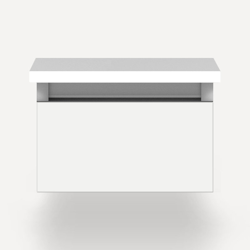 Cartesian Vanity 60" W (8 Drawers), Lyra, White
