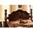 Kozo Pine Solid Wood Four Poster Bed-526191507