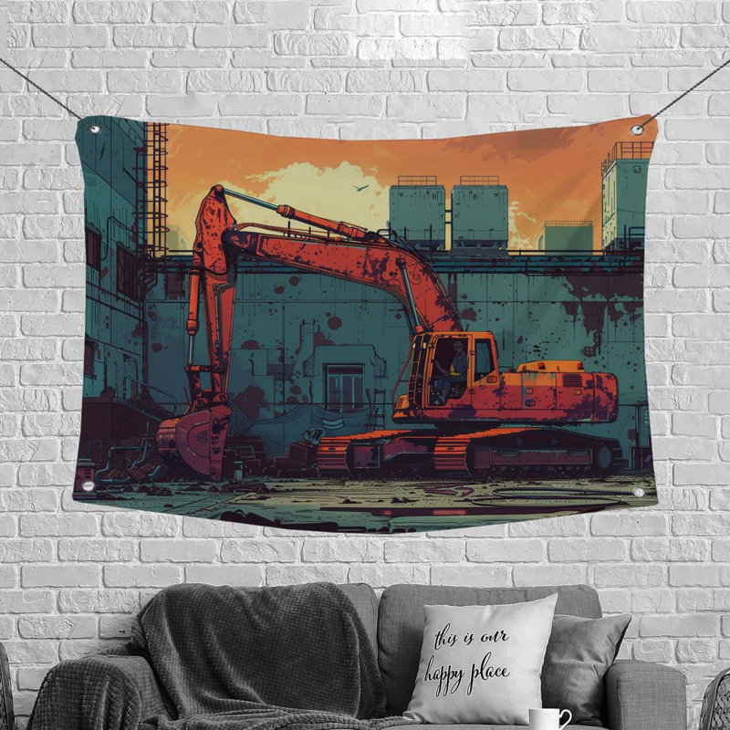 Tapisserie en microfibre, H 50 po x l 60 po
