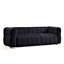 Velvet Sofa With Tufted Low Back Design, Sophisticated 3 Seater Couch For Living Rooms, 89 Inch Wide, Easy Assembly-119355478