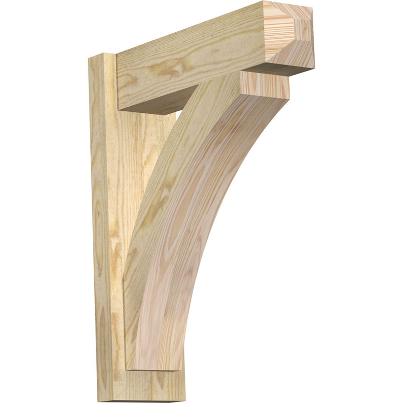 Persienne en bois rustique Thorton Craftsman, Sapin Douglas de 6 po (sciage brut),  P 18 po x H 26 po 