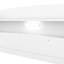 Lit double en bois compact avec lumière DEL, tête de lit moderne avec rangement