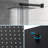 12 Inch Square Wall Mounted Dual Shower Head System In Matte Black With - Scald Balanced Valve, Rainfall Experience, 360 Swivel And Handheld Spray For Various Needs System, Balanced, Adjustable-125819274