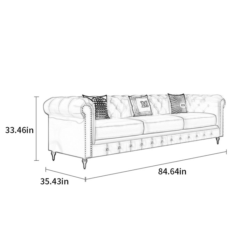 Canapé droit américain de style américain