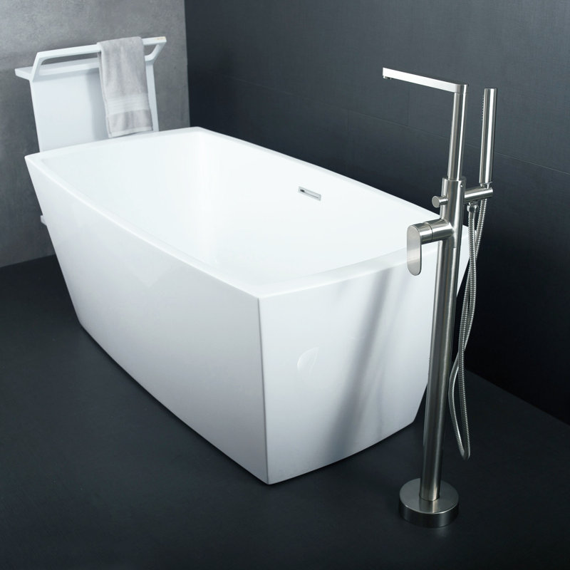 Floor Tub Spout, Brushed Nickel