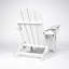 Ensemble de chaises Adirondack pliables d'extérieur avec table d'appoint et porte-gobelets pour se détendre sur la terrasse