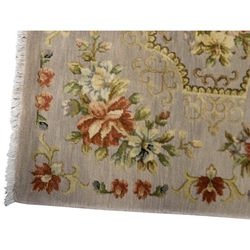 Handmade Silk and Wool Area Rug