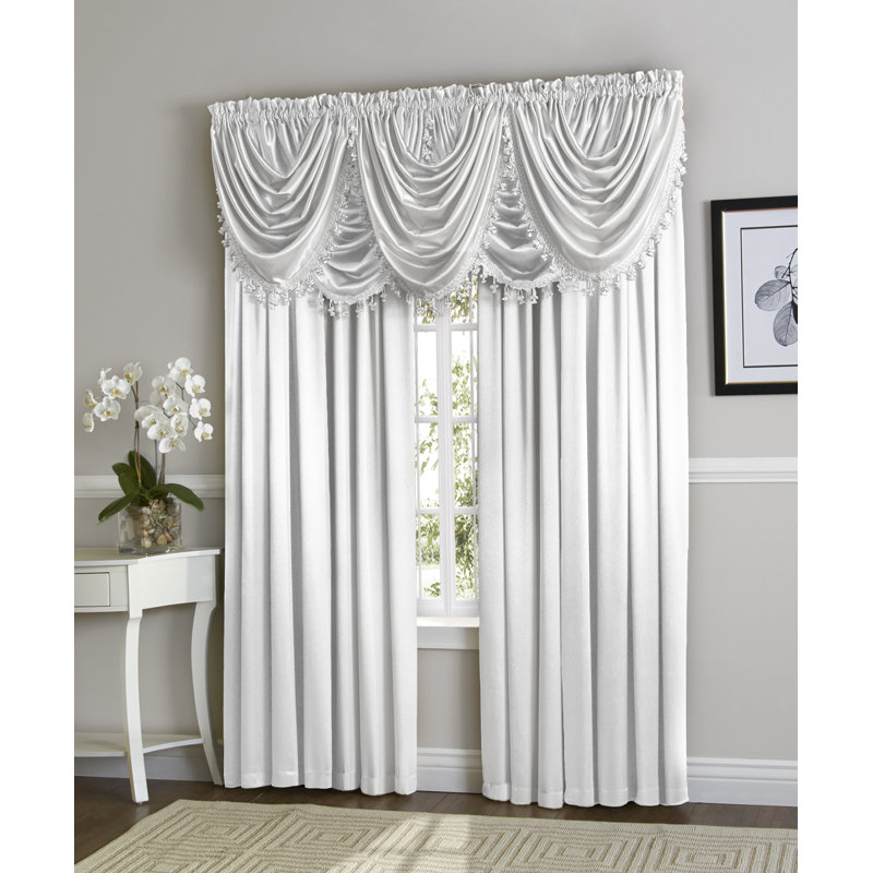 Weisberg Semi Sheer Curtain Pair, White