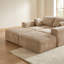 Canapé modulaire en velours côtelé avec 2 coussins d'appoint-129845853-129848656