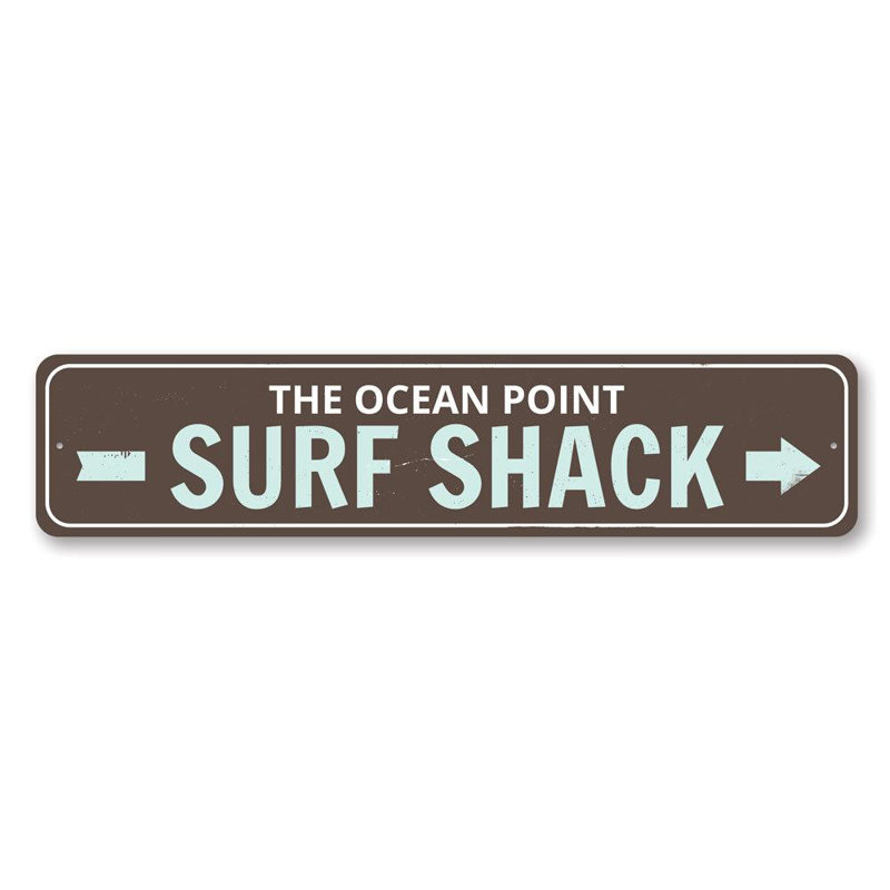 Panneau en aluminium Surf Shack Arrow, H 4 po x l 18 po x P 0,04 po